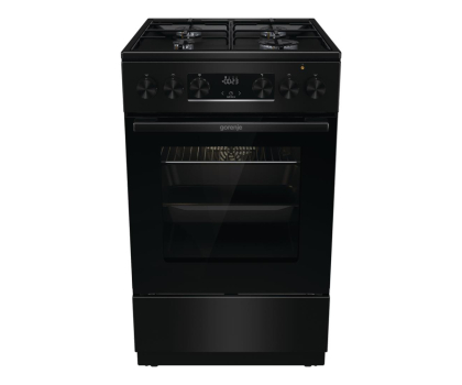Kuchenka gazowo-elektryczna GORENJE GK5C60BJ AirFry, Pizza, Czyszczenie Parowe, Szybkie Nagrzewanie, MultiAir, 50cm